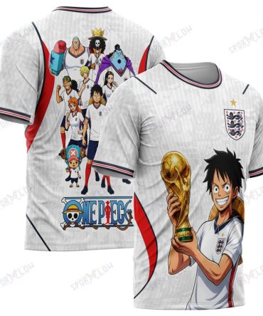 England X Op Straw Hat Crew World Cup 2026 Champions All Over Print Jersey Shirt Hoodie