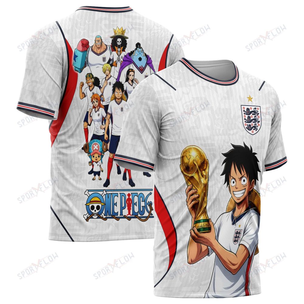 England X Op Straw Hat Crew World Cup 2026 Champions All Over Print Jersey Shirt Hoodie
