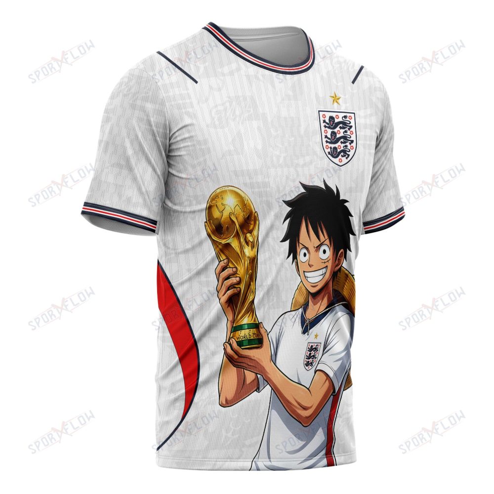 England X Op Straw Hat Crew World Cup 2026 Champions All Over Print Jersey Shirt Hoodie - Image 2
