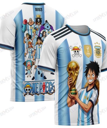 Argentina X Op Straw Hat Crew World Cup 2026 Champions All Over Print Jersey Shirt Hoodie
