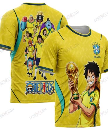 Brazil X Op Straw Hat Crew World Cup 2026 Champions All Over Print Jersey Shirt Hoodie