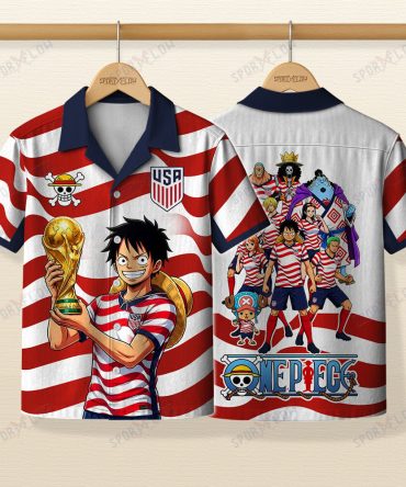 Usa X Op Straw Hat Crew World Cup 2026 Champions Hawaiian Shirt