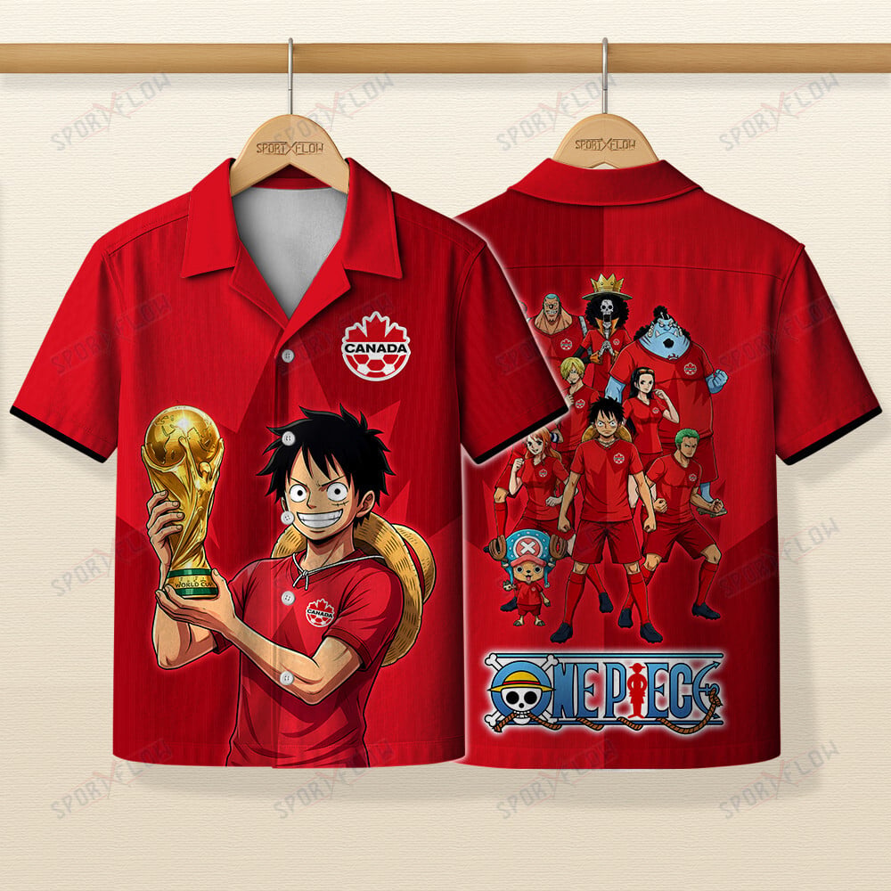 Canada X Op Straw Hat Crew World Cup 2026 Champions Hawaiian Shirt