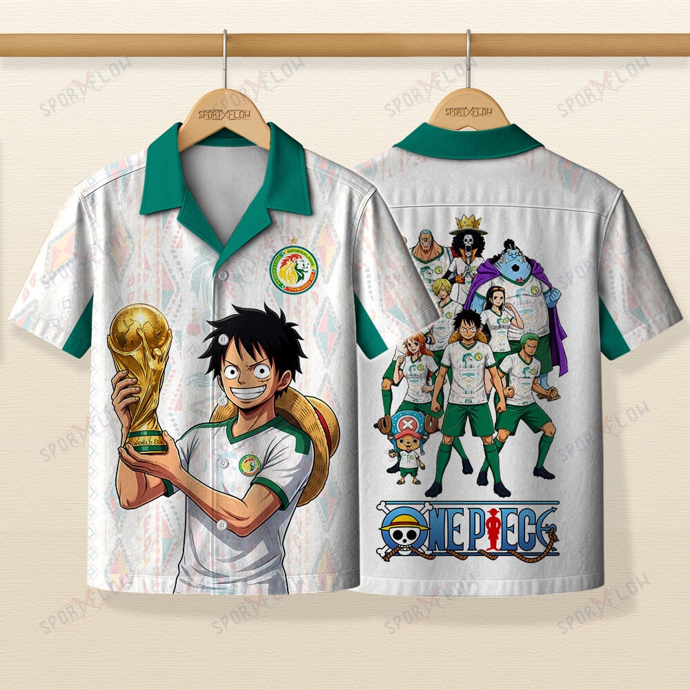 Senegal X Op Straw Hat Crew World Cup 2026 Champions Hawaiian Shirt