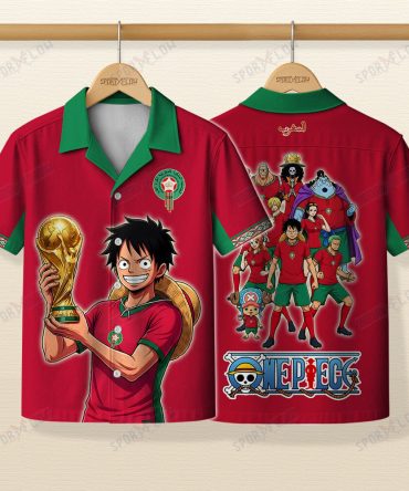 Morocco X Op Straw Hat Crew World Cup 2026 Champions Hawaiian Shirt