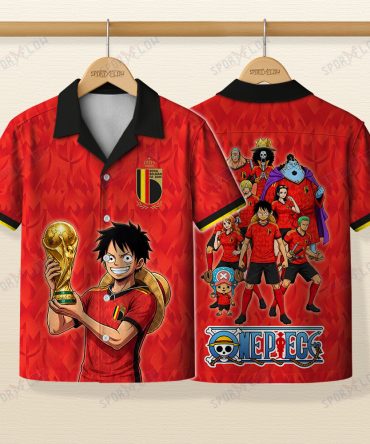 Belgium X Op Straw Hat Crew World Cup 2026 Champions Hawaiian Shirt