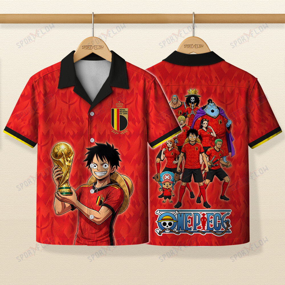 Belgium X Op Straw Hat Crew World Cup 2026 Champions Hawaiian Shirt