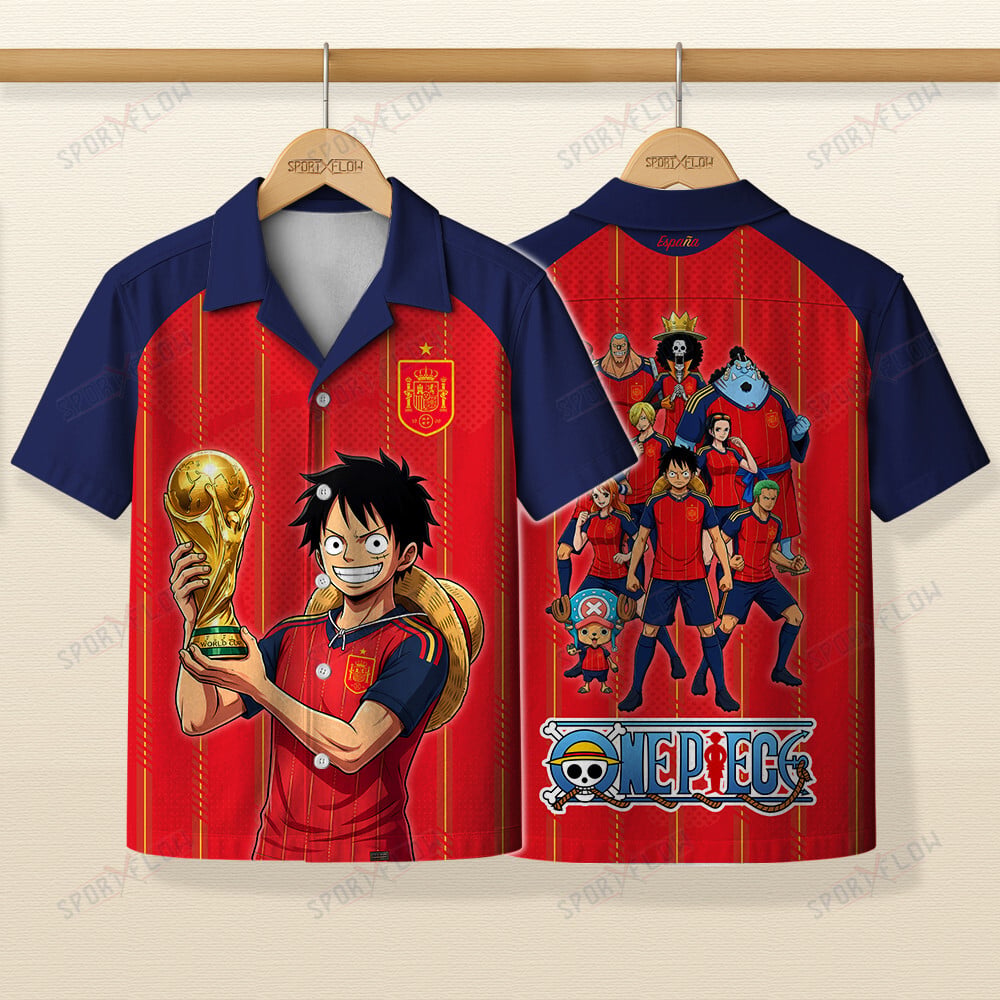 Spain X Op Straw Hat Crew World Cup 2026 Champions Hawaiian Shirt