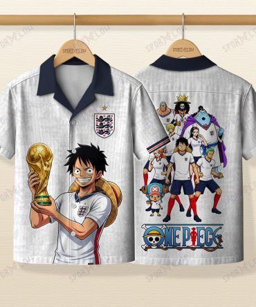 England X Op Straw Hat Crew World Cup 2026 Champions Hawaiian Shirt