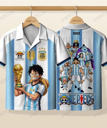 Argentina X Op Straw Hat Crew World Cup 2026 Champions Hawaiian Shirt