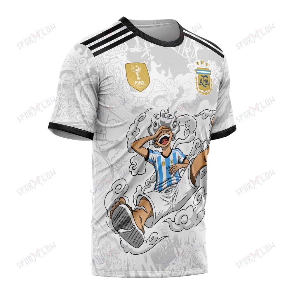 World Cup 2026 Argentina X Op Gear 5 Luffy All Over Print Jersey Shirt Hoodie - Image 2