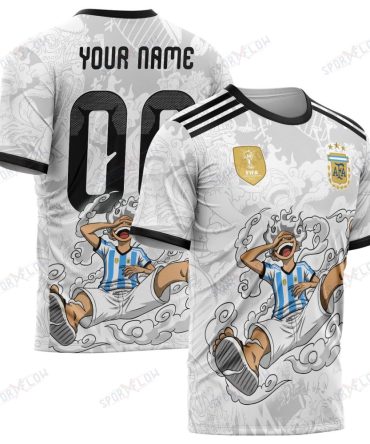 World Cup 2026 Argentina X Op Gear 5 Luffy All Over Print Jersey Shirt Hoodie