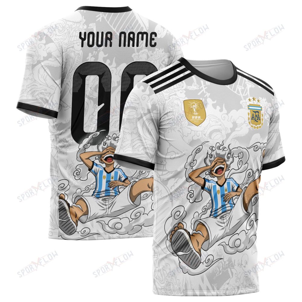 World Cup 2026 Argentina X Op Gear 5 Luffy All Over Print Jersey Shirt Hoodie