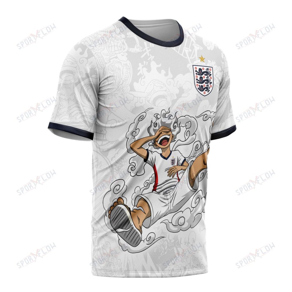 World Cup 2026 England X Op Gear 5 Luffy All Over Print Jersey Shirt Hoodie - Image 2