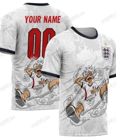 World Cup 2026 England X Op Gear 5 Luffy All Over Print Jersey Shirt Hoodie