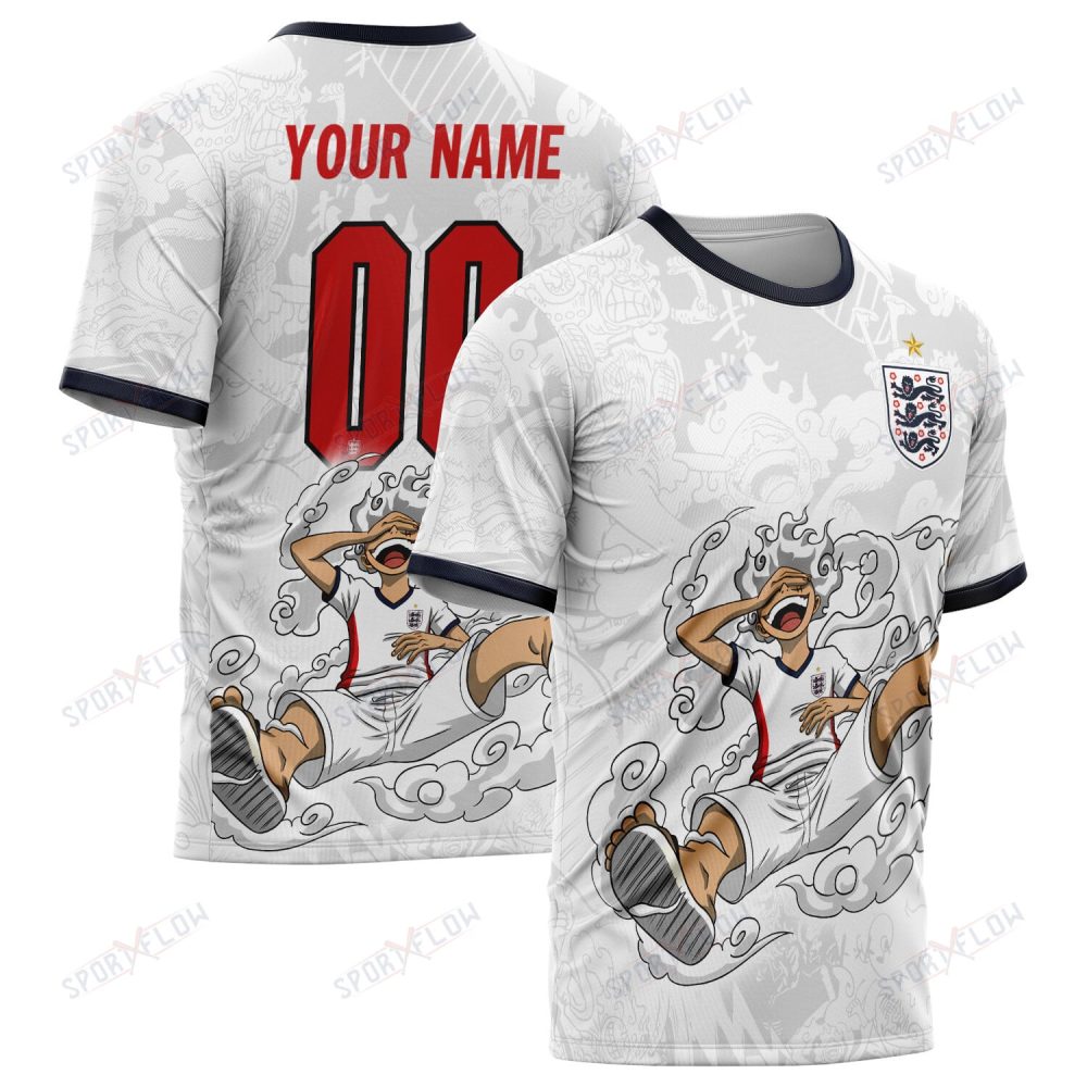 World Cup 2026 England X Op Gear 5 Luffy All Over Print Jersey Shirt Hoodie