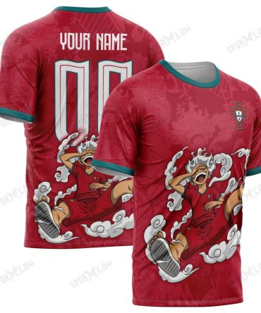World Cup 2026 Portugal X Op Gear 5 Luffy All Over Print Jersey Shirt Hoodie