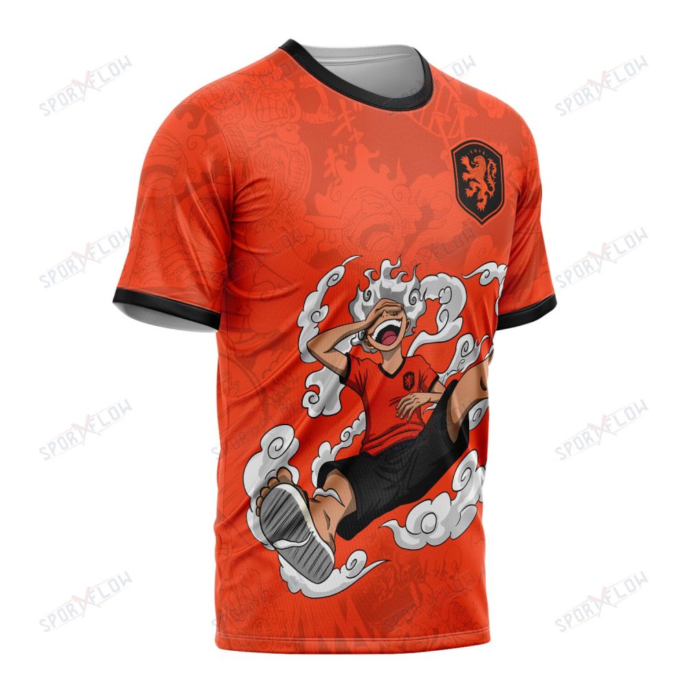 World Cup 2026 Netherlands X Op Gear 5 Luffy All Over Print Jersey Shirt Hoodie - Image 2