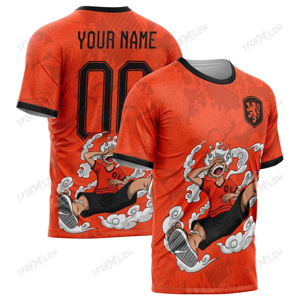 World Cup 2026 Netherlands X Op Gear 5 Luffy All Over Print Jersey Shirt Hoodie