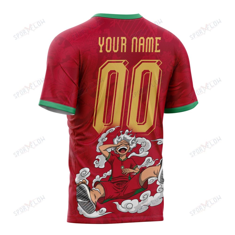 World Cup 2026 Morocco X Op Gear 5 Luffy All Over Print Jersey Shirt Hoodie - Image 3