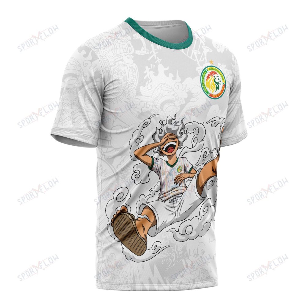 World Cup 2026 Senegal X Op Gear 5 Luffy All Over Print Jersey Shirt Hoodie - Image 2