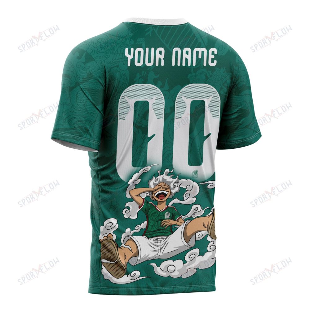 World Cup 2026 Mexico X Op Gear 5 Luffy All Over Print Jersey Shirt Hoodie - Image 3