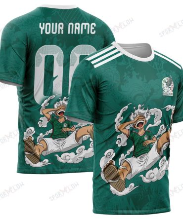 World Cup 2026 Mexico X Op Gear 5 Luffy All Over Print Jersey Shirt Hoodie