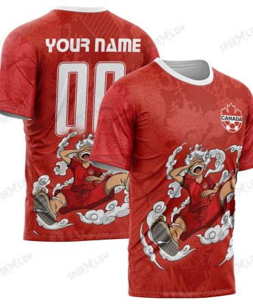 World Cup 2026 Canada X Op Gear 5 Luffy All Over Print Jersey Shirt Hoodie