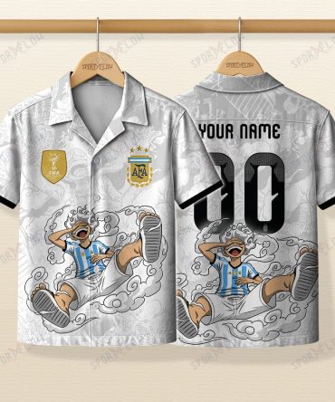 World Cup 2026 Argentina X Op Gear 5 Luffy Hawaiian Shirt