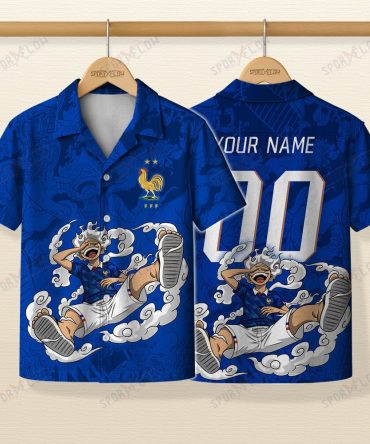World Cup 2026 France X Op Gear 5 Luffy Hawaiian Shirt