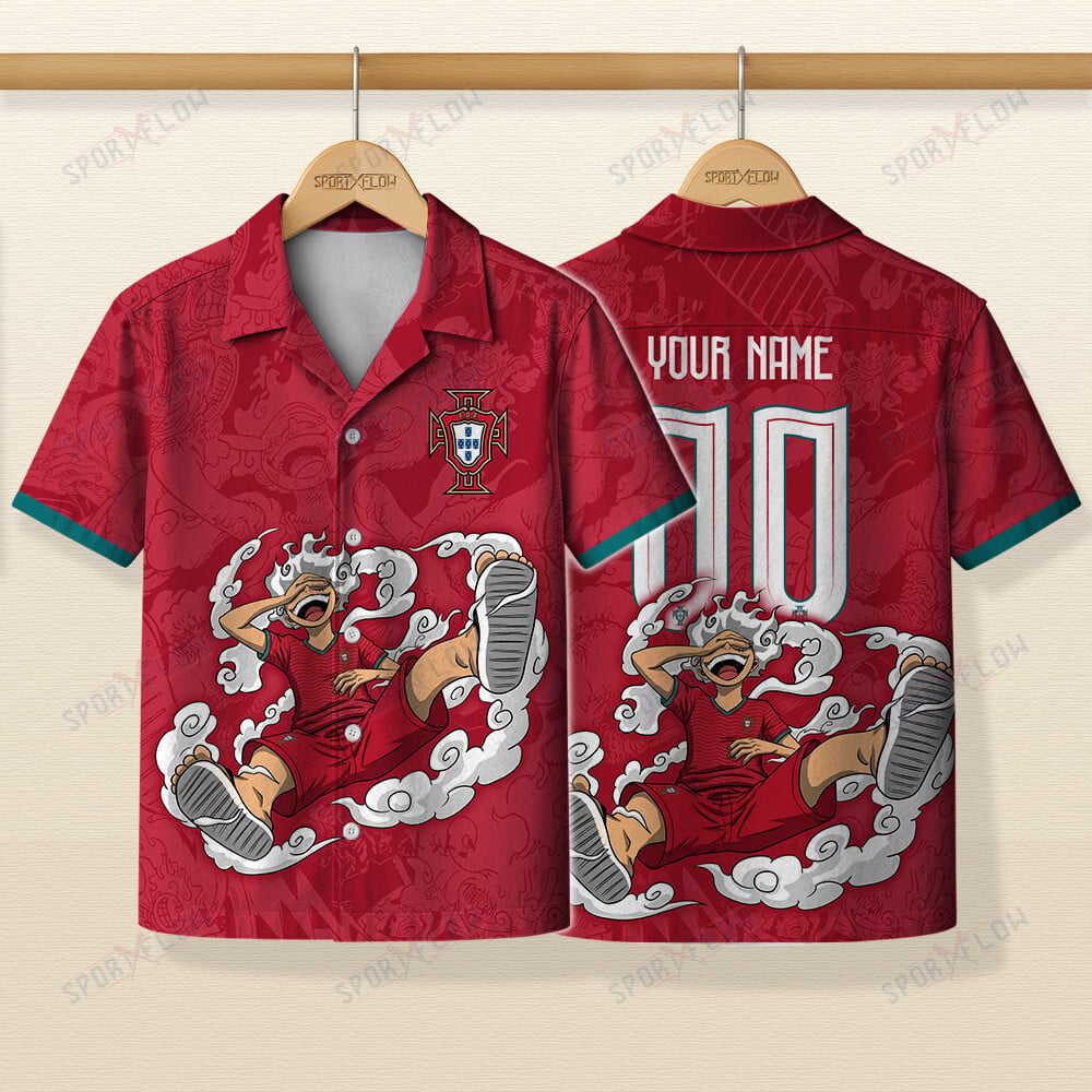 World Cup 2026 Portugal X Op Gear 5 Luffy Hawaiian Shirt