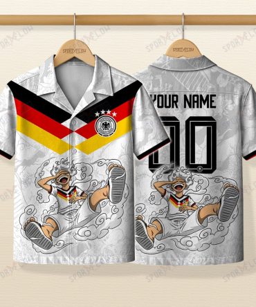 World Cup 2026 Germany X Op Gear 5 Luffy Hawaiian Shirt