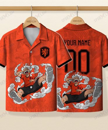 World Cup 2026 Netherlands X Op Gear 5 Luffy Hawaiian Shirt