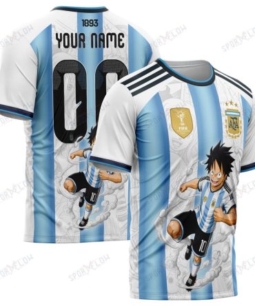 World Cup 2026 Argentina X Op Luffy Awakening Tango Smoke All Over Print Jersey Shirt Hoodie