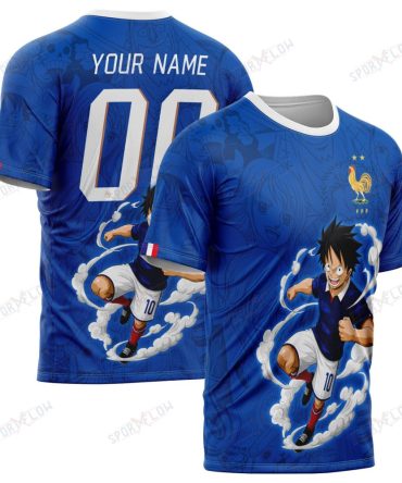 World Cup 2026 France X Op Luffy Awakening Tango Smoke All Over Print Jersey Shirt Hoodie
