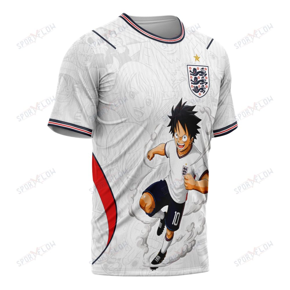 World Cup 2026 England X Op Luffy Awakening Tango Smoke All Over Print Jersey Shirt Hoodie - Image 2