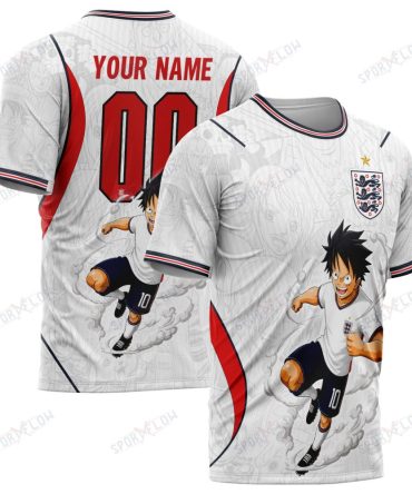World Cup 2026 England X Op Luffy Awakening Tango Smoke All Over Print Jersey Shirt Hoodie