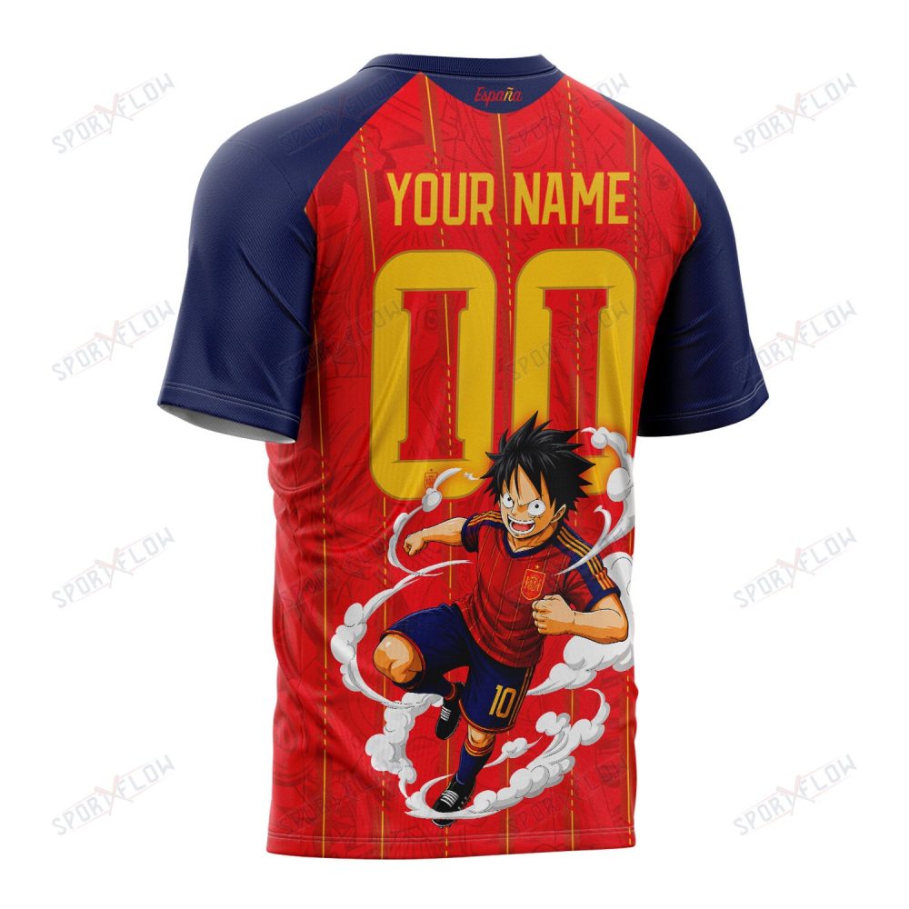 World Cup 2026 Spain X Op Luffy Awakening Tango Smoke All Over Print Jersey Shirt Hoodie - Image 3