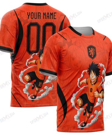 World Cup 2026 Netherlands X Op Luffy Awakening Tango Smoke All Over Print Jersey Shirt Hoodie