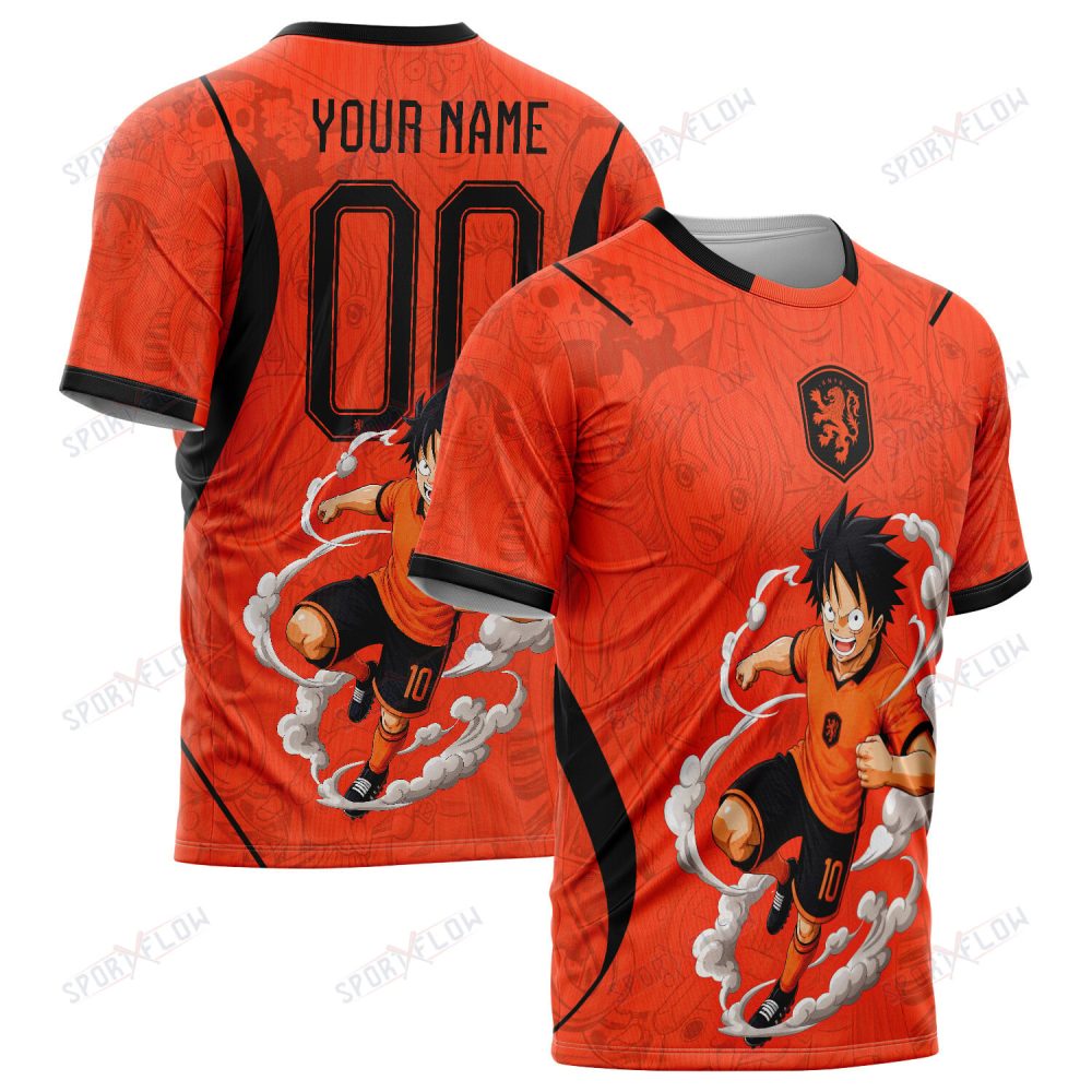 World Cup 2026 Netherlands X Op Luffy Awakening Tango Smoke All Over Print Jersey Shirt Hoodie