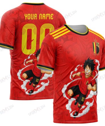World Cup 2026 Belgium X Op Luffy Awakening Tango Smoke All Over Print Jersey Shirt Hoodie