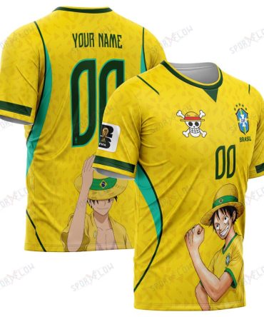 Brazil X Op Straw Hat Samba Captain World Cup 2026 All Over Print Jersey Shirt Hoodie