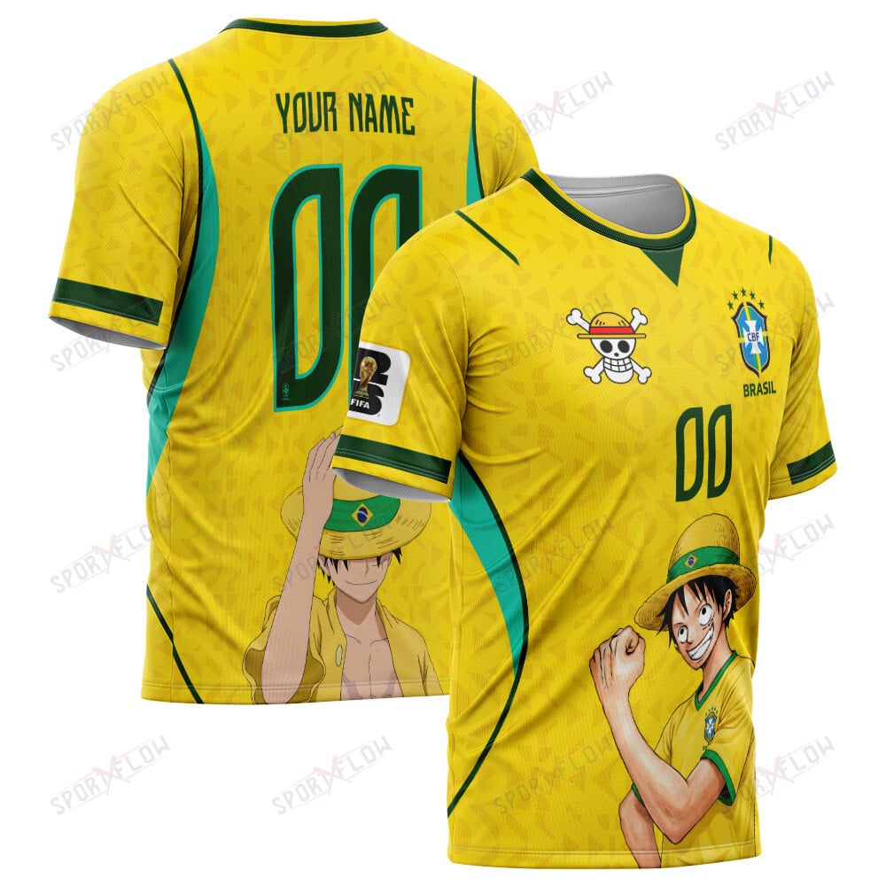 Brazil X Op Straw Hat Samba Captain World Cup 2026 All Over Print Jersey Shirt Hoodie