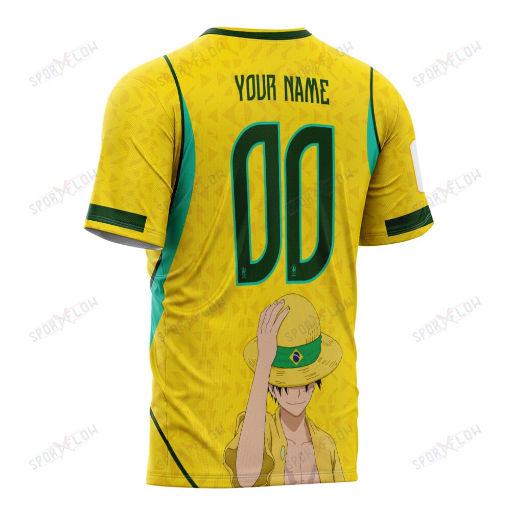 Brazil X Op Straw Hat Samba Captain World Cup 2026 All Over Print Jersey Shirt Hoodie - Image 3
