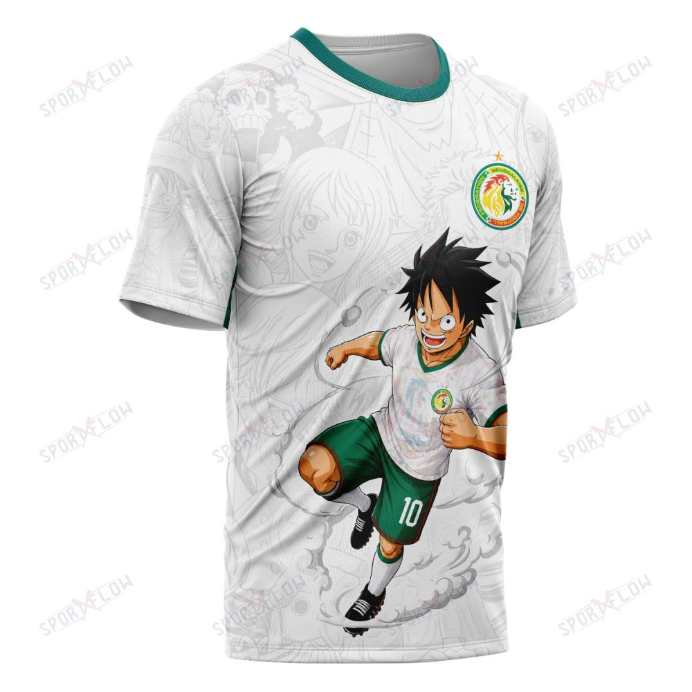 World Cup 2026 Senegal X Op Luffy Awakening Tango Smoke All Over Print Jersey Shirt Hoodie - Image 2