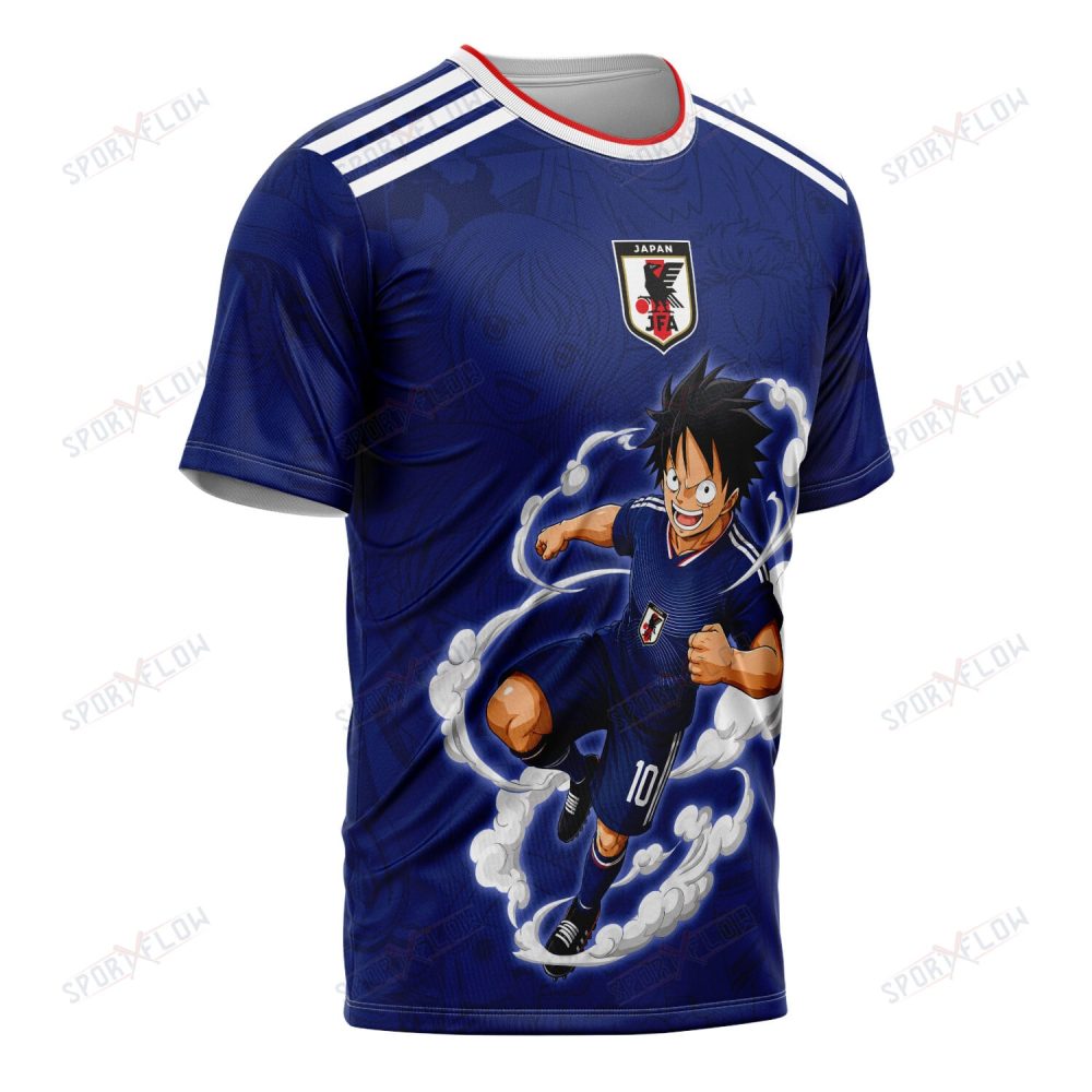 World Cup 2026 Japan X Op Luffy Awakening Tango Smoke All Over Print Jersey Shirt Hoodie - Image 2