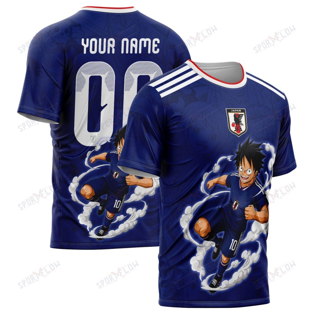 World Cup 2026 Japan X Op Luffy Awakening Tango Smoke All Over Print Jersey Shirt Hoodie