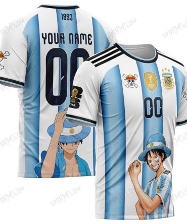 Argentina X Op Straw Hat Tango Captain World Cup 2026 All Over Print Jersey Shirt Hoodie