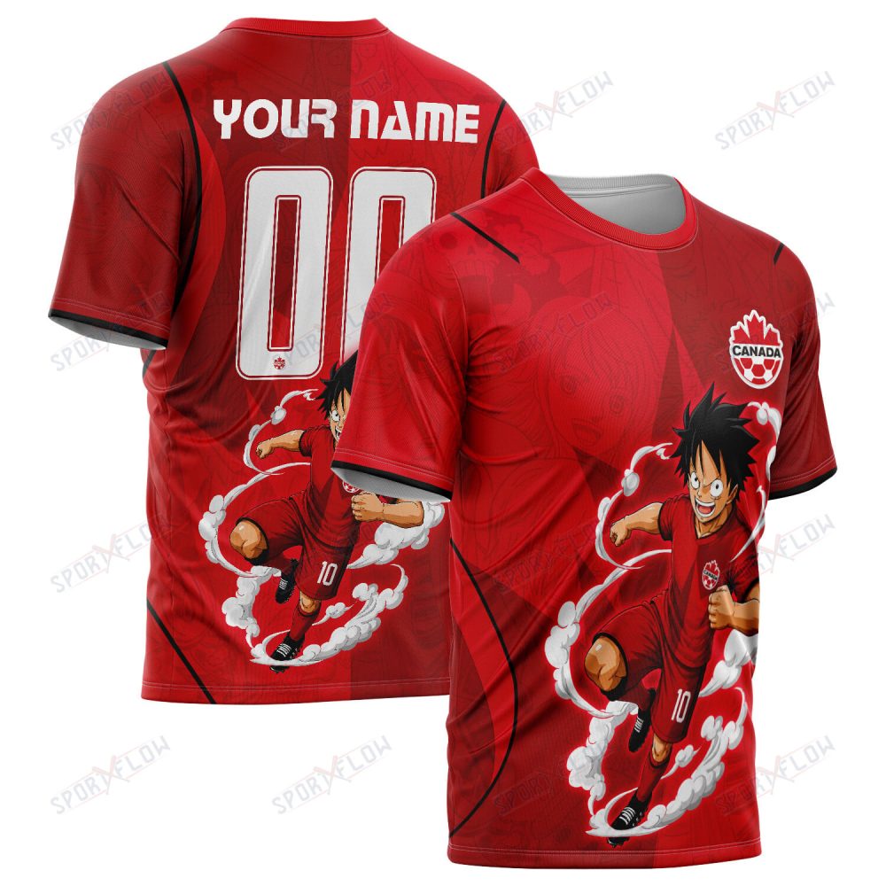 World Cup 2026 Canada X Op Luffy Awakening Tango Smoke All Over Print Jersey Shirt Hoodie