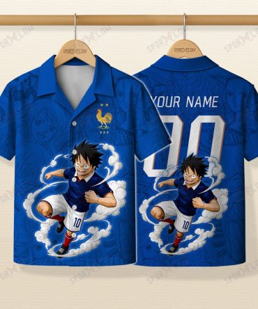 World Cup 2026 France X Op Luffy Awakening Tango Smoke Hawaiian Shirt
